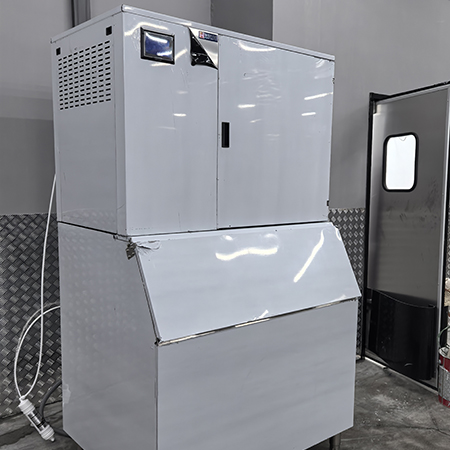 1噸外罩款片冰機(jī)交付某連鎖超市商丘店